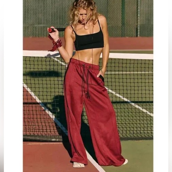 FP Movement by Free People Pants - BNWOT Free People Movement Fineline Wide Leg Relaxed Track Pants